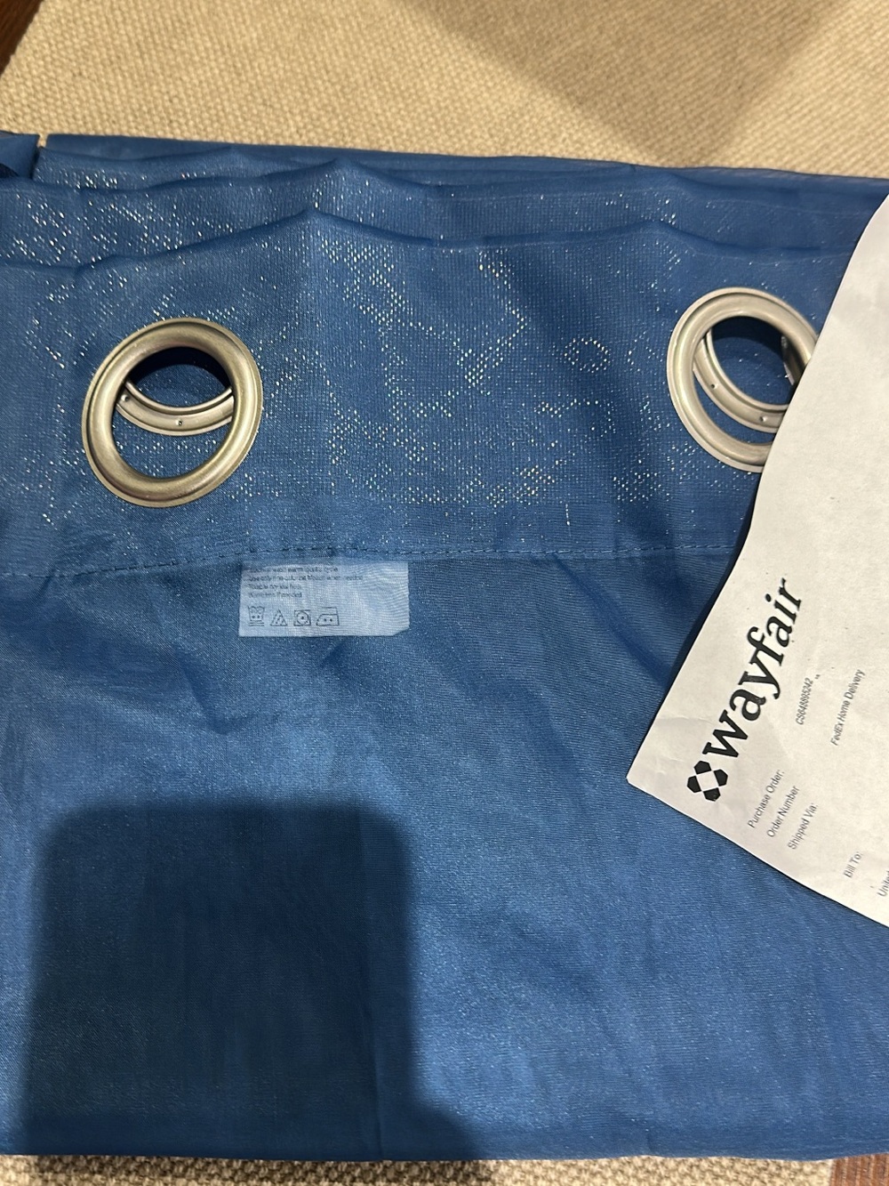 Wayfair Blue Grommet Curtain Panel